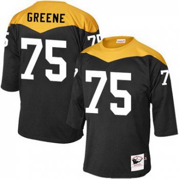 Men's Pittsburgh Steelers #75 Joe Greene Black Retired Player 1967 Home Throwback NFL Jersey