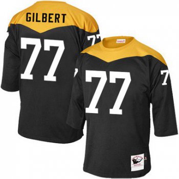 Men's Pittsburgh Steelers #77 Marcus Gilbert Black 1967 Home Throwback NFL Jersey