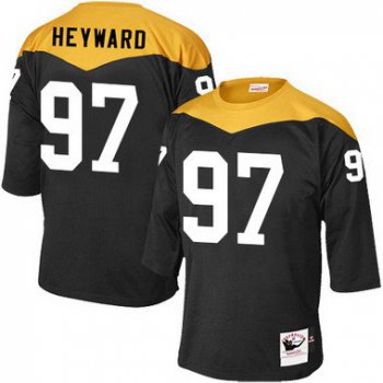 Men's Pittsburgh Steelers #97 Cameron Heyward Black 1967 Home Throwback NFL Jersey
