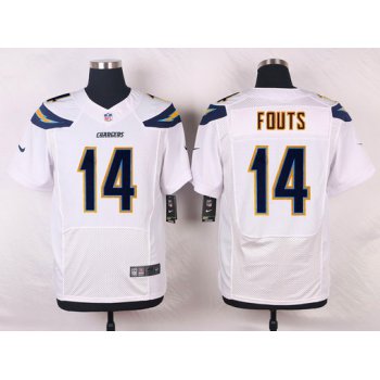 Men's San Diego Chargers #14 Dan Fouts White Road NFL Nike Elite Jersey