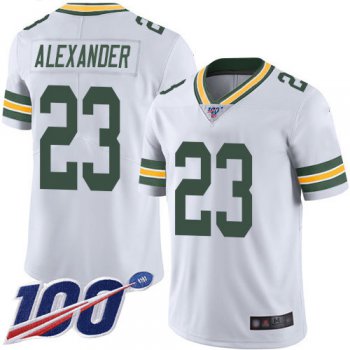 Packers #23 Jaire Alexander White Men's Stitched Football 100th Season Vapor Limited Jersey