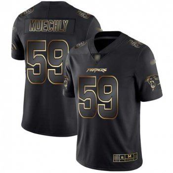 Panthers #59 Luke Kuechly Black Gold Men's Stitched Football Vapor Untouchable Limited Jersey