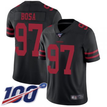 49ers #97 Nick Bosa Black Alternate Men's Stitched Football 100th Season Vapor Limited Jersey