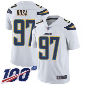 Chargers #97 Joey Bosa White Men's Stitched Football 100th Season Vapor Limited Jersey