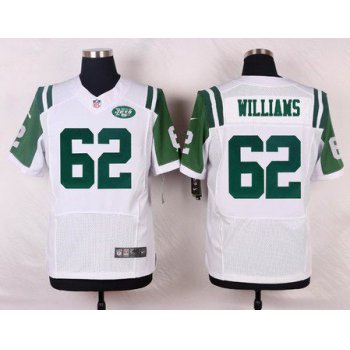 Men's New York Jets #62 Leonard Williams White Road NFL Nike Elite Jersey