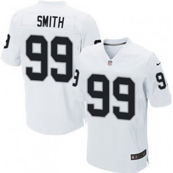 Men's Oakland Raiders #99 Aldon Smith White Road NFL Nike Elite Jersey
