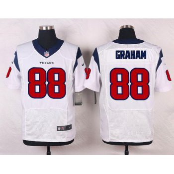 Men's Houston Texans #88 Garrett Graham White Road NFL Nike Elite Jersey