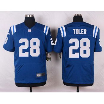 Men's Indianapolis Colts #28 Greg Toler Royal Blue Team Color NFL Nike Elite Jersey