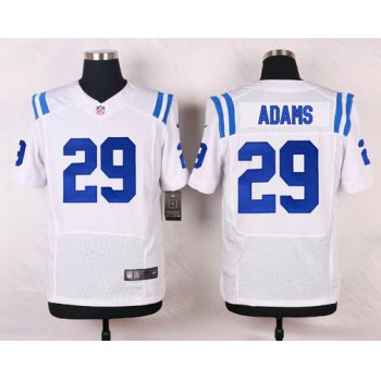Men's Indianapolis Colts #29 Mike Adams White Road NFL Nike Elite Jersey
