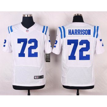 Men's Indianapolis Colts #72 Jonotthan Harrison White Road NFL Nike Elite Jersey