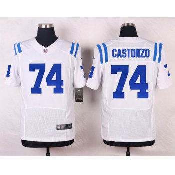 Men's Indianapolis Colts #74 Anthony Castonzo White Road NFL Nike Elite Jersey