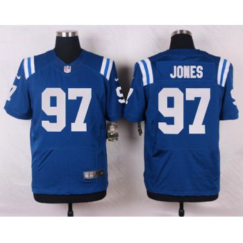 Men's Indianapolis Colts #97 Arthur Jones Royal Blue Team Color NFL Nike Elite Jersey