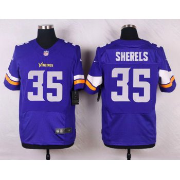 Men's Minnesota Vikings #35 Marcus Sherels Purple Team Color NFL Nike Elite Jersey