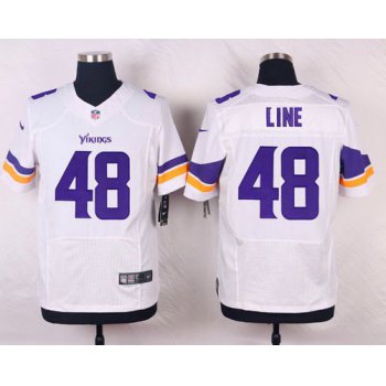 Men's Minnesota Vikings #48 Zach Line White Road NFL Nike Elite Jersey