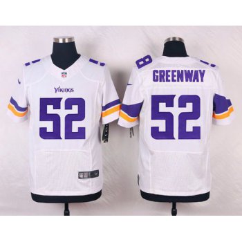 Men's Minnesota Vikings #52 Chad Greenway White Road NFL Nike Elite Jersey