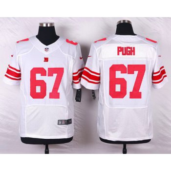 Men's New York Giants #67 Justin Pugh White Road NFL Nike Elite Jersey