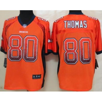 Nike Denver Broncos #80 Julius Thomas Drift Fashion Orange Elite Jersey