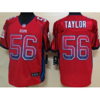 Nike New York Giants #56 Lawrence Taylor Drift Fashion Red Elite Jersey