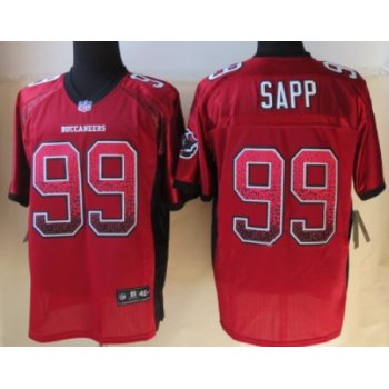 Nike Tampa Bay Buccaneers #99 Warren Sapp Drift Fashion Red Elite Jersey