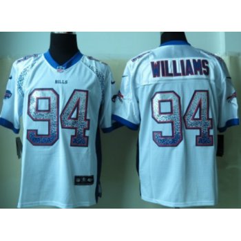 Nike Buffalo Bills #94 Mario Williams Drift Fashion White Elite Jersey