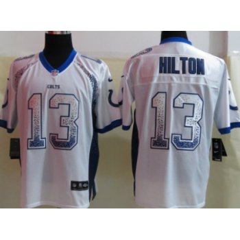 Nike Indianapolis Colts #13 T.Y. Hilton Drift Fashion White Elite Jersey