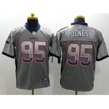 Nike New England Patriots #95 Chandler Jones Drift Fashion Gray Elite Jersey