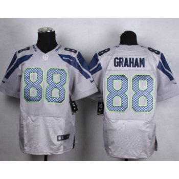 Nike Seattle Seahawks #88 Jimmy Graham Gray Elite Jersey