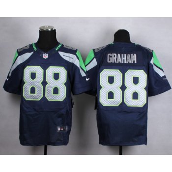 Nike Seattle Seahawks #88 Jimmy Graham Navy Blue Elite Jersey