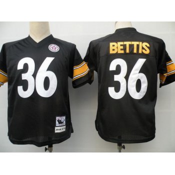 Pittsburgh Steelers #36 Jerome Bettis Black Throwback Jersey