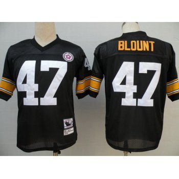 Pittsburgh Steelers #47 Mel Blount Black Throwback Jersey