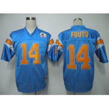 San Diego Chargers #14 Dan Fouts Light Blue Throwback Jersey