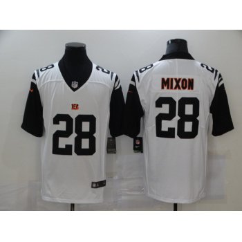Men's Cincinnati Bengals #28 Joe Mixon White 2016 Color Rush Stitched NFL Nike Limited Jersey