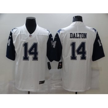 Men's Dallas Cowboys #14 Andy Dalton White 2016 Color Rush Stitched NFL Nike Limited Jersey