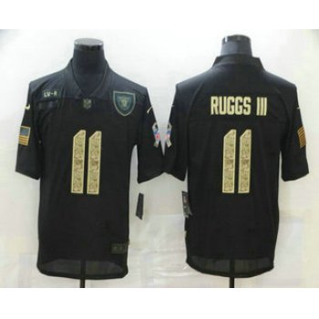 Men's Las Vegas Raiders #11 Henry Ruggs III Black Camo 2020 Salute To Service Stitched NFL Nike Limited Jersey