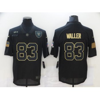 Men's Las Vegas Raiders #83 Darren Waller Black 2020 Salute To Service Stitched NFL Nike Limited Jersey