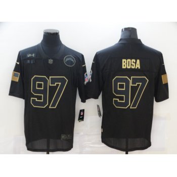 Men's Los Angeles Chargers #97 Joey Bosa Black 2020 Salute To Service Stitched NFL Nike Limited Jersey
