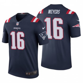 Men's New England Patriots #16 Jakobi Meyers Color Rush Legend Navy Jersey