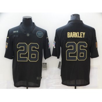 Men's New York Giants #26 Saquon Barkley Black 2020 Salute To Service Stitched NFL Nike Limited Jersey