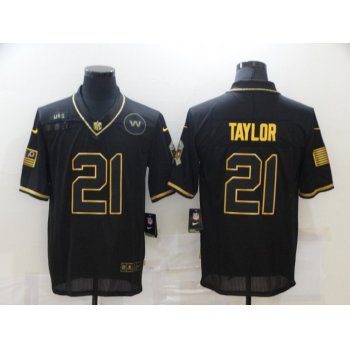 Men's Washington Redskins #21 Sean Taylor Black Gold 2020 Salute To Service Stitched NFL Nike Limited Jersey