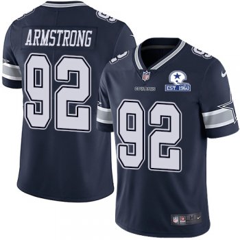 Nike Cowboys #92 Dorance Armstrong Navy Blue Team Color Men's Stitched With Established In 1960 Patch NFL Vapor Untouchable Limited Jersey
