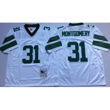 Eagles 31 Wilbert Montgomery White Throwback Jersey