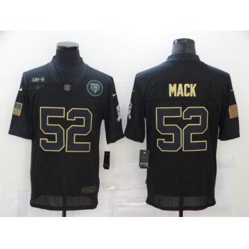 Men's Chicago Bears #52 Khalil Mack Black 2020 Salute To Service Stitched NFL Nike Limited Jersey