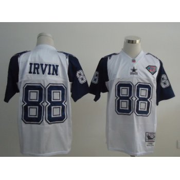 Dallas Cowboys #88 Michael Irvin White Thanksgivings 75TH Throwback Jersey