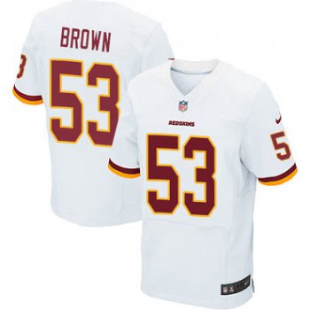 Nike Redskins #53 Zach Brown White Men's Stitched NFL Elite Jersey