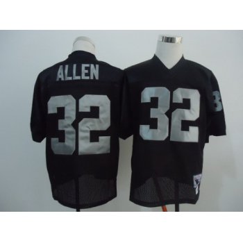 Oakland Raiders #32 Marcus Allen Black Throwback Jersey