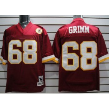 Washington Redskins #68 Russ Grimm Red Throwback Jersey