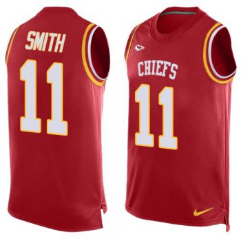 Men's Kansas City Chiefs #11 Alex Smith Red Hot Pressing Player Name & Number Nike NFL Tank Top Jersey