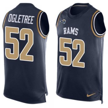 Men's Los Angeles Rams #52 Alec Ogletree Navy Blue Hot Pressing Player Name & Number Nike NFL Tank Top Jersey