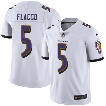 Nike Baltimore Ravens #5 Joe Flacco White Men's Stitched NFL Vapor Untouchable Limited Jersey