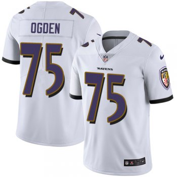 Nike Baltimore Ravens #75 Jonathan Ogden White Men's Stitched NFL Vapor Untouchable Limited Jersey